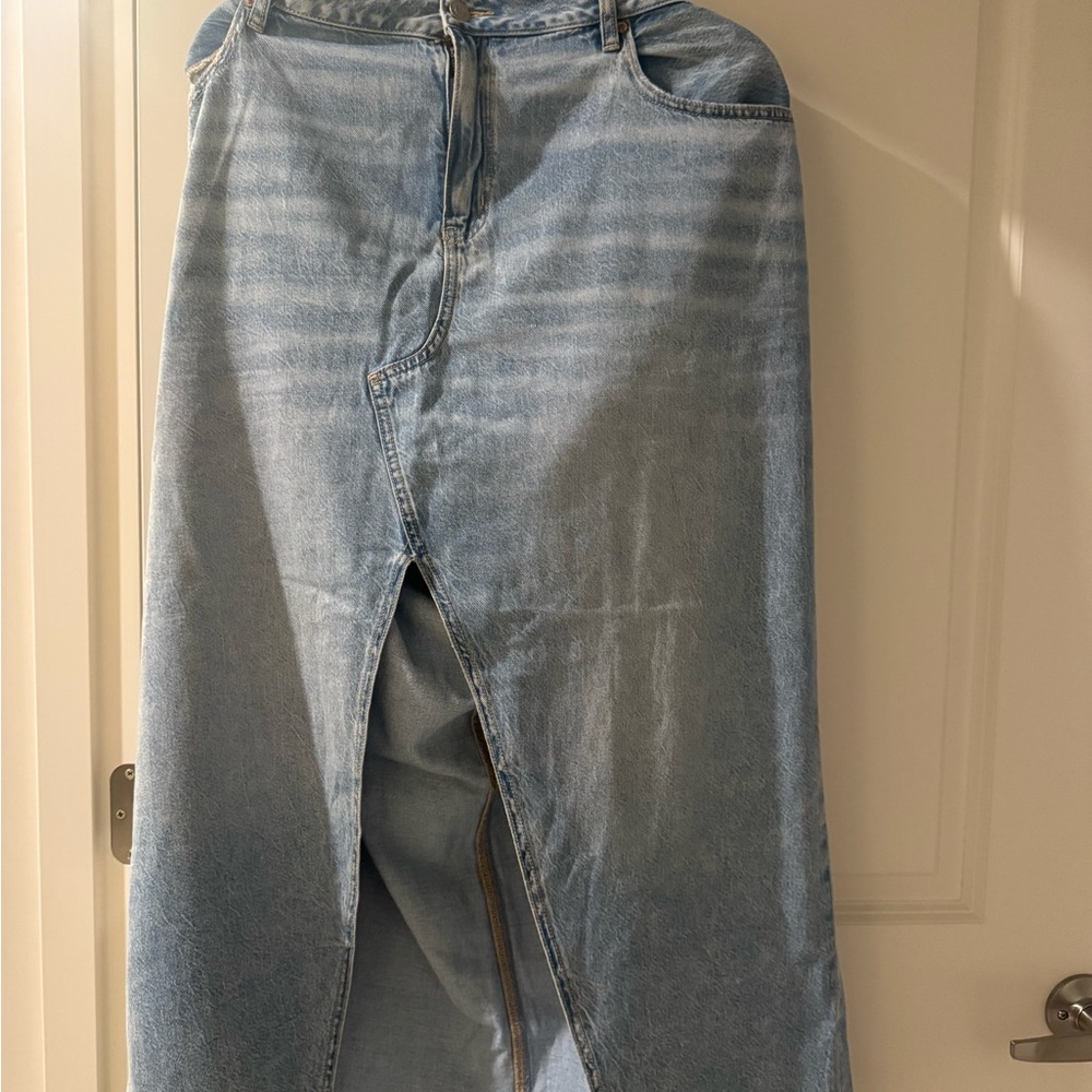 American Eagle Outfitters Light Blue Maxi Denim Skirt